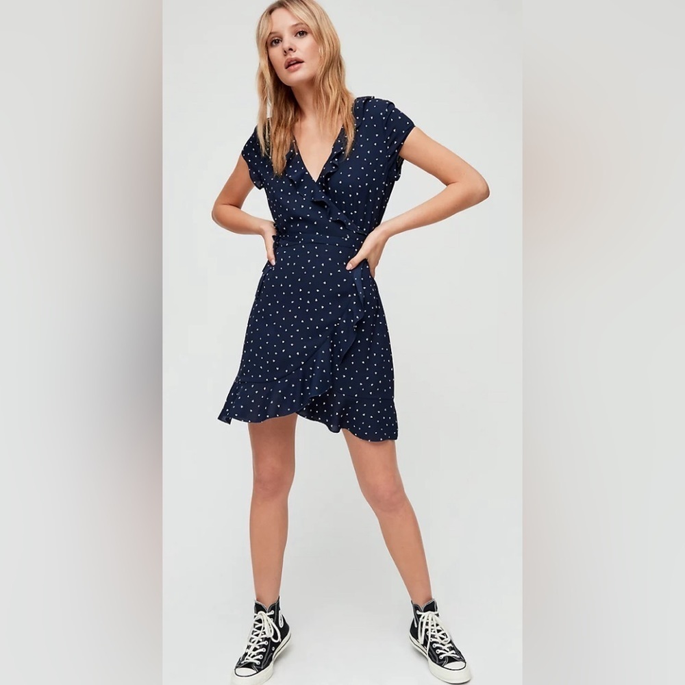 Aritzia‎ Sunday Best Ruffle Wrap Dress, Size L
